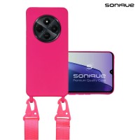 Θήκη Σιλικόνης με Strap CarryHang Sonique Xiaomi Redmi 14C 4G / Poco C75 4G / Redmi A4 5G Φούξια