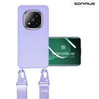 Θήκη Σιλικόνης με Strap CarryHang Sonique Xiaomi Redmi Note 14 Pro 5G / Redmi Note 14 Pro Plus 5G / Poco X7 5G Λιλά