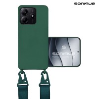 Θήκη Σιλικόνης με Strap CarryHang Sonique Xiaomi Redmi Note 14 5G Πράσινο Σκούρο
