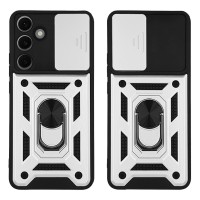 Θήκη Ring Armor CamPro Sonique για Samsung Galaxy A16 4G / Galaxy A16 5G Ασημί