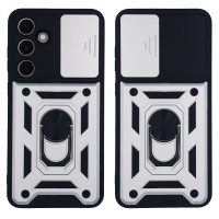 Θήκη Ring Armor CamPro Sonique για Samsung Galaxy S24 FE Ασημί
