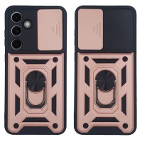Θήκη Ring Armor CamPro Sonique για Samsung Galaxy S24 FE Ροζ Χρυσό