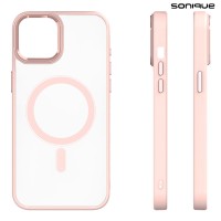 Θήκη Magnetic MagMetal Sonique Apple iPhone 14 Plus Ροζ