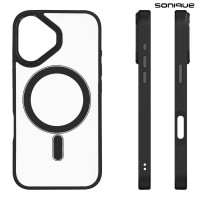Θήκη Magnetic MagMetal Sonique Apple iPhone 16 Plus Μαύρο