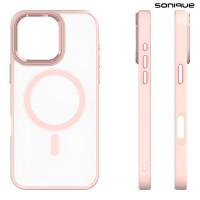 Θήκη Magnetic MagMetal Sonique Apple iPhone 16 Pro Max Ροζ