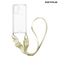 Θήκη Σιλικόνης με Strap Sonique Armor Clear Samsung Galaxy A26 5G Μπεζ