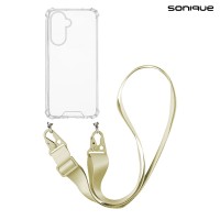 Θήκη Σιλικόνης με Strap Sonique Armor Clear Samsung Galaxy A36 5G Μπεζ