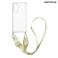 Θήκη Σιλικόνης με Strap Sonique Armor Clear Samsung Galaxy A56 5G Μπεζ