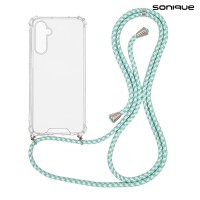 Θήκη Σιλικόνης με Κορδόνι Sonique Armor Clear Samsung Galaxy A16 4G / Galaxy A16 5G Rainbow Βεραμάν