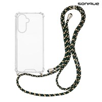 Θήκη Σιλικόνης με Κορδόνι Sonique Armor Clear Samsung Galaxy A26 5G Rainbow Πράσινο