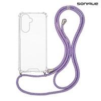 Θήκη Σιλικόνης με Κορδόνι Sonique Armor Clear Samsung Galaxy A26 5G Rainbow Λιλά