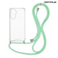 Θήκη Σιλικόνης με Κορδόνι Sonique Armor Clear Samsung Galaxy A36 5G Βεραμάν