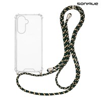 Θήκη Σιλικόνης με Κορδόνι Sonique Armor Clear Samsung Galaxy A36 5G Rainbow Πράσινο