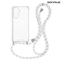 Θήκη Σιλικόνης με Κορδόνι Sonique Armor Clear Samsung Galaxy A36 5G Rainbow Λευκό