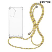 Θήκη Σιλικόνης με Κορδόνι Sonique Armor Clear Samsung Galaxy A36 5G Rainbow Κίτρινο