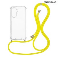 Θήκη Σιλικόνης με Κορδόνι Sonique Armor Clear Samsung Galaxy A56 5G Κίτρινο