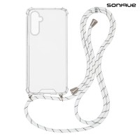 Θήκη Σιλικόνης με Κορδόνι Sonique Armor Clear Samsung Galaxy M15 5G Rainbow Λευκό