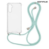 Θήκη Σιλικόνης με Κορδόνι Sonique Armor Clear Samsung Galaxy M15 5G Rainbow Βεραμάν