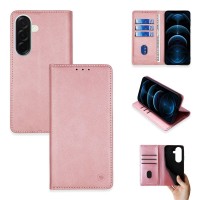 Θήκη Πορτοφόλι Vintage Magnet Wallet Sonique Samsung Galaxy A36 5G Ροζ Χρυσό
