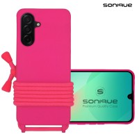 Θήκη Σιλικόνης με Κορδόνι CarryHang Sonique Samsung Galaxy A36 5G Φούξια
