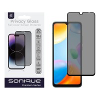 Privacy Glass Sonique Premium Series HD Full Cover 9H Xiaomi Redmi 10C / Redmi 12C / Poco C40 / Poco C55 Μαύρο