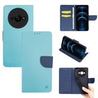Θήκη Πορτοφόλι Sonique Trend Wallet Xiaomi Redmi A3 / Redmi A3x Σιέλ / Σκούρο Μπλε