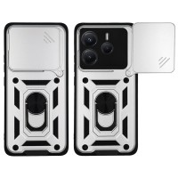 Θήκη Ring Armor CamPro Sonique για Xiaomi Redmi Note 14 5G Ασημί