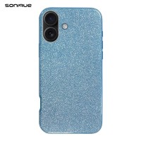 Θήκη Σιλικόνης Sonique Shiny Apple iPhone 16 Γαλάζιο