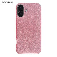 Θήκη Σιλικόνης Sonique Shiny Apple iPhone 16 Ροζ