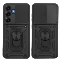 Θήκη Ring Armor CamPro Sonique για Samsung Galaxy S25 Μαύρο