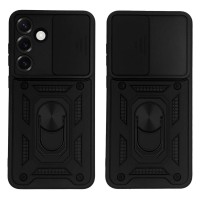 Θήκη Ring Armor CamPro Sonique για Samsung Galaxy S25 Plus Μαύρο