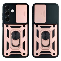 Θήκη Ring Armor CamPro Sonique για Samsung Galaxy S25 Plus Ροζ Χρυσό