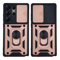 Θήκη Ring Armor CamPro Sonique για Samsung Galaxy S25 Ultra Ροζ Χρυσό