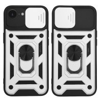 Θήκη Ring Armor CamPro Sonique για Apple iPhone 16e / iPhone 17e Ασημί