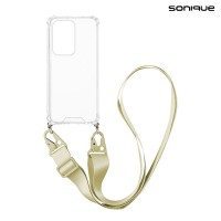 Θήκη Σιλικόνης με Strap Sonique Armor Clear Honor 200 Lite 5G Μπεζ