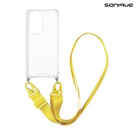 Θήκη Σιλικόνης με Strap Sonique Armor Clear Honor 200 Pro 5G Κίτρινο