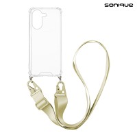 Θήκη Σιλικόνης με Strap Sonique Armor Clear Xiaomi Poco X7 Pro 5G Μπεζ