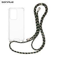 Θήκη Σιλικόνης με Κορδόνι Sonique Armor Clear Honor 200 Lite 5G Rainbow Πράσινο
