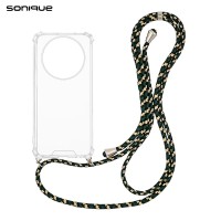 Θήκη Σιλικόνης με Κορδόνι Sonique Armor Clear Honor Magic7 Lite 5G Rainbow Πράσινο