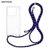 Θήκη Σιλικόνης με Κορδόνι Sonique Armor Clear Xiaomi Xiaomi 15 5G Rainbow Μπλε