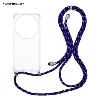 Θήκη Σιλικόνης με Κορδόνι Sonique Armor Clear Xiaomi Xiaomi 15 Ultra 5G Rainbow Μπλε