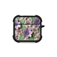 Θήκη Σιλικόνης Sonique 3D Flower Series για AirPods 4 Βιολετί