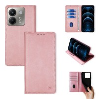 Θήκη Πορτοφόλι Vintage Magnet Wallet Sonique Xiaomi Poco M7 Pro 5G Ροζ Χρυσό