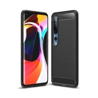 Θήκη Σιλικόνης Carbon TPU Fiber Brushed Xiaomi Mi 10 / Mi 10 Pro Μαύρο