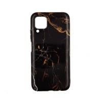 Θήκη Marble Silicon Huawei P40 Lite Black / Gold