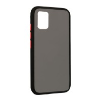 Θήκη Color Button Bumper Samsung Galaxy A51 Μαύρο