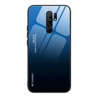Glass Case Xiaomi Redmi 9 Μαύρο / Μπλε