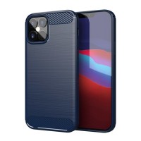 Θήκη Σιλικόνης Carbon TPU Fiber Brushed Apple iPhone 12 mini Μπλε