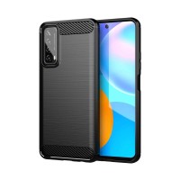Θήκη Σιλικόνης Carbon TPU Fiber Brushed Huawei P Smart 2021 Μαύρο