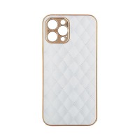 GKK Electroplate Glass Case Apple iPhone 12 Pro Max Cube Λευκό